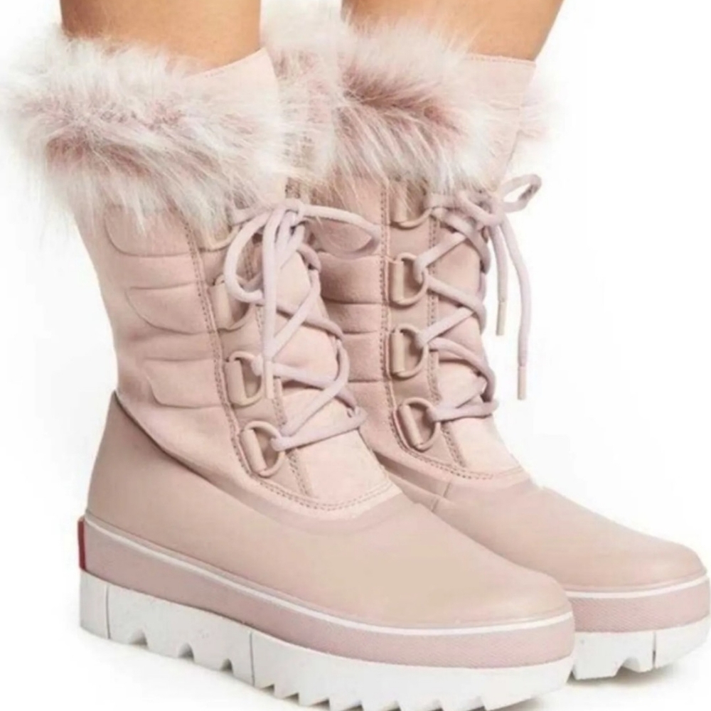 Sorel joan of arctic next faux fur waterproof boots size 10 US